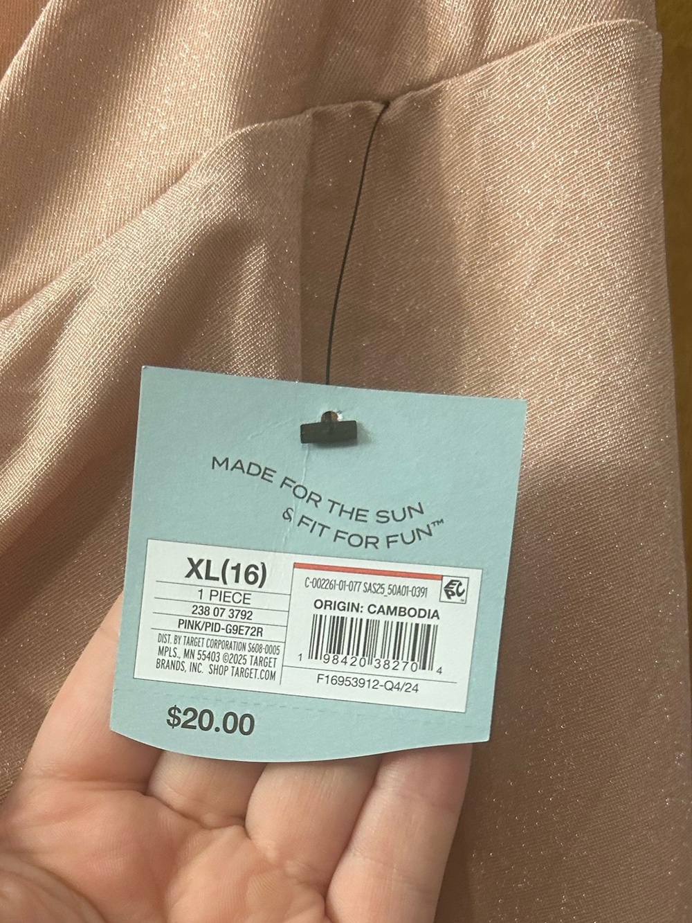 NWT Shade & Shore Sparkling Rosé Swim Coverup- XL - Picture 3 of 3